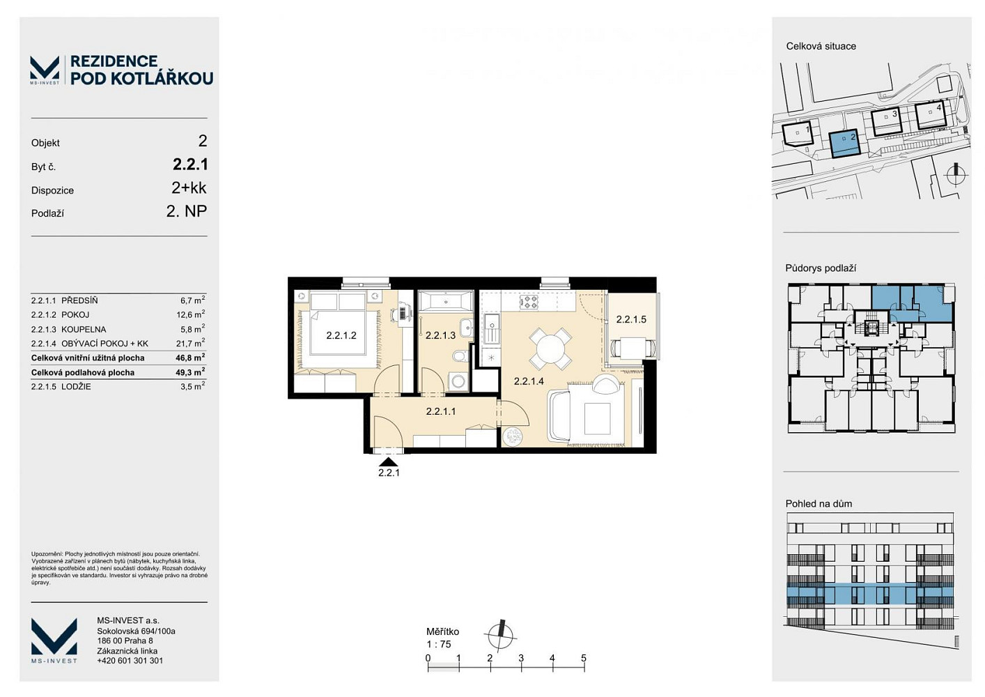 Prodej bytu 2+kk 47 m² - Mehr