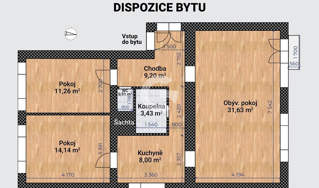 Prodej bytu 3+1 79 m², Zlín – náhled fotky 4