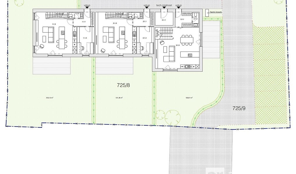 Prodej stavebního pozemku 909 m², Tuhaň – náhled fotky 3