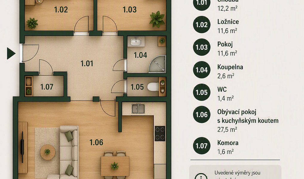 Pronájem bytu 3+kk 70 m², Praha – náhled fotky 9