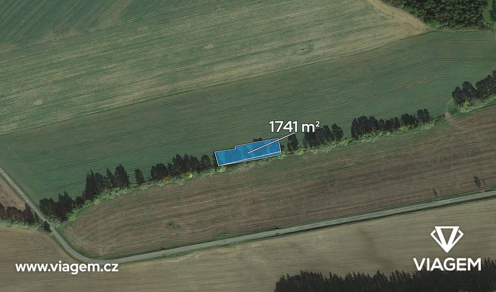 Prodej pole 870 m², Výrov – náhled fotky 2