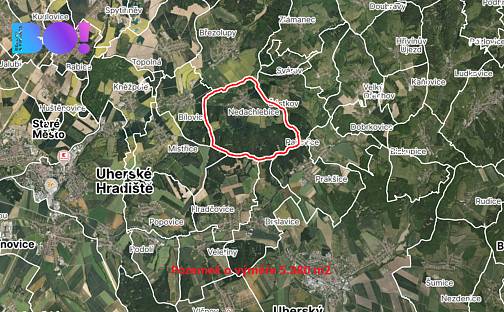 Prodej pole 5 380 m², Nedachlebice, okres Uherské Hradiště