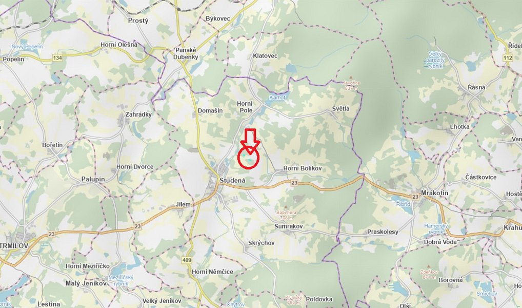 Prodej lesa 4 659 m², Studená – náhled fotky 3