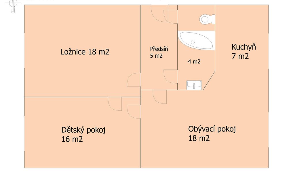 Prodej bytu 3+kk 70 m², Louny – náhled fotky 14