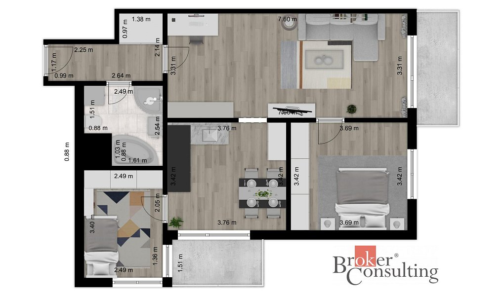 Prodej bytu 3+1 83 m², Liberec – náhled fotky 6