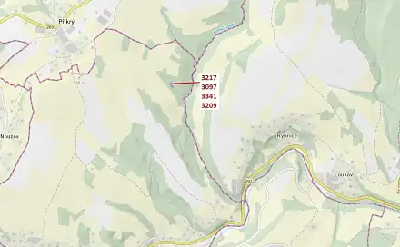 Dražba lesa 1 649 m², Příkrý