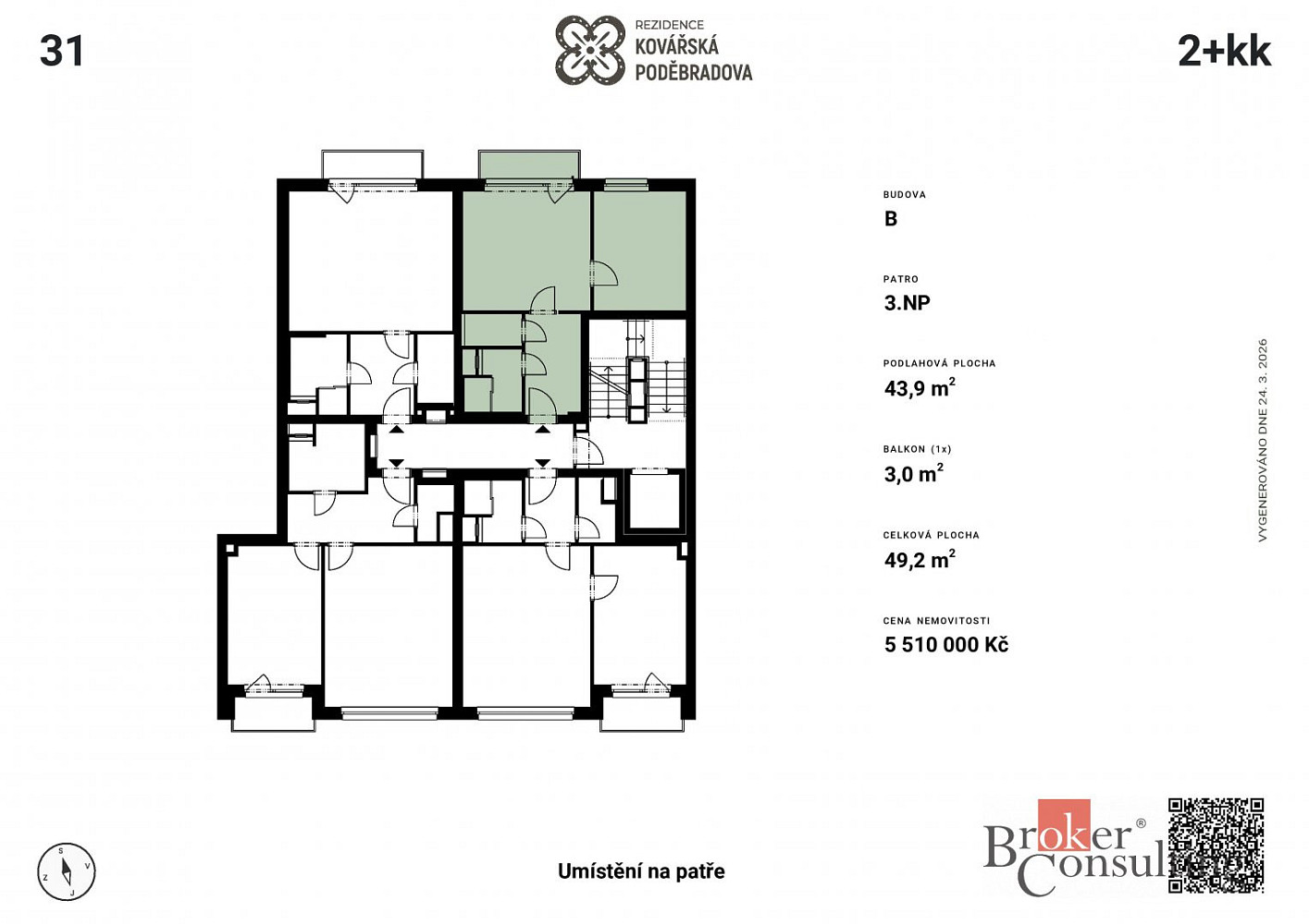 Prodej bytu 2+kk 49 m² — photo 4