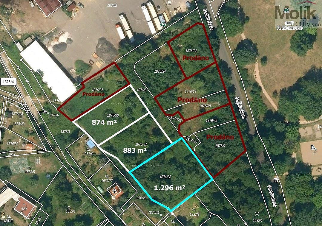 Prodej stavebního pozemku 1 296 m²