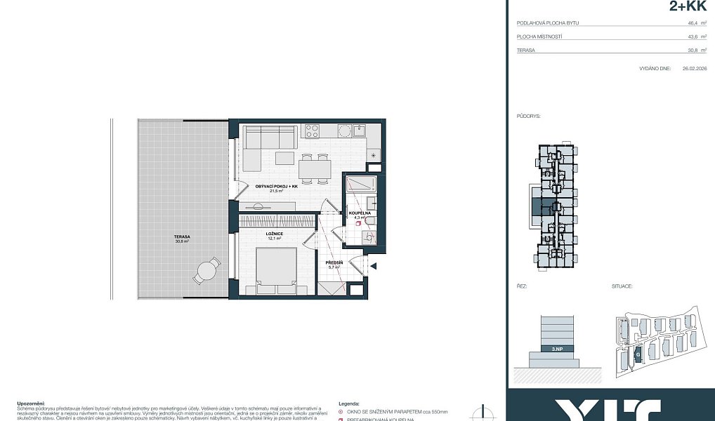 Prodej bytu 2+kk 44 m², Kladno – náhled fotky 2