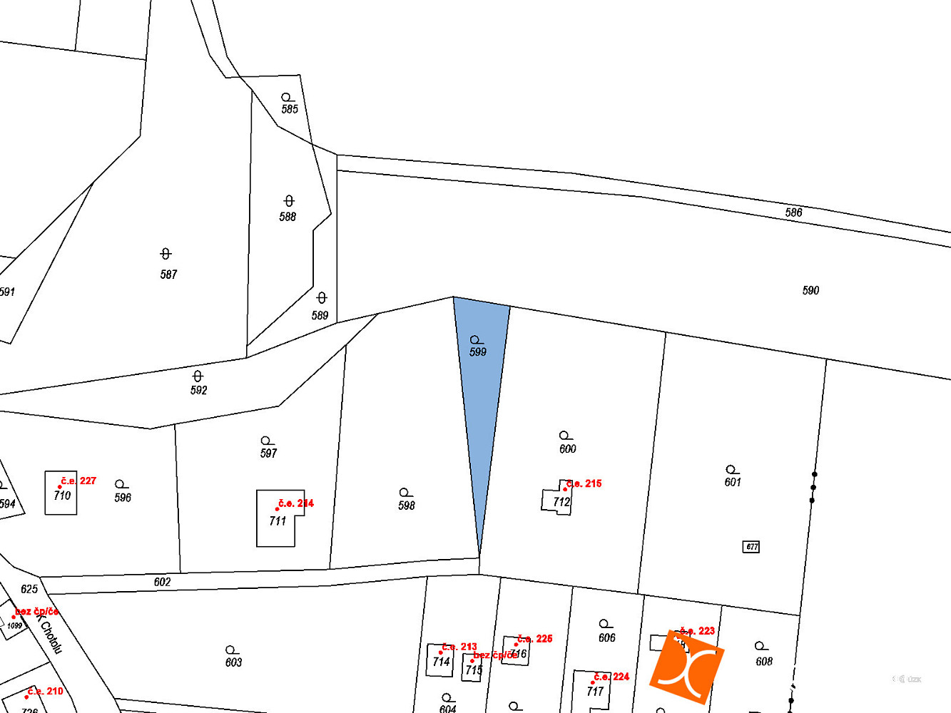 Prodej zahrady 142 m² – pohled 2