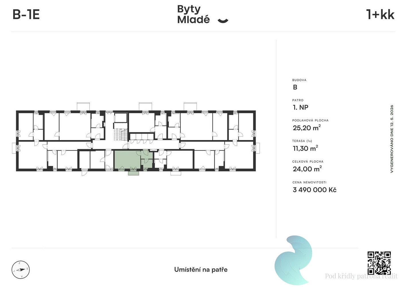 Prodej bytu 1+kk 25 m² – fotografie 4