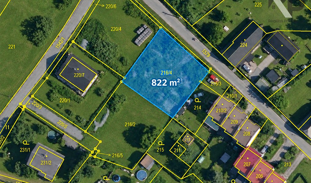 Prodej stavebního pozemku 822 m², Sobotín – náhled fotky 3