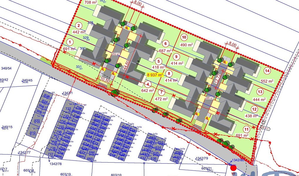 Prodej stavebního pozemku 8 932 m², Okříšky – náhled fotky 2