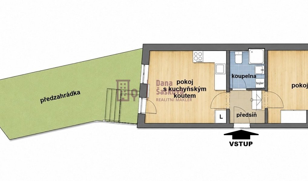 Pronájem bytu 2+kk 34 m², Jindřichův Hradec – náhled fotky 7
