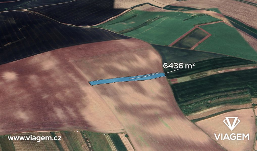 Prodej pole 6 436 m², Hovorany – fotka 1 z 5