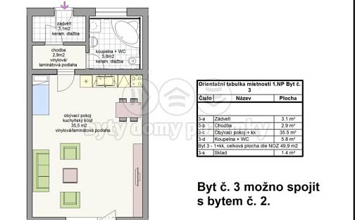 Prodej bytu 1+kk 49 m², Žarošice, okres Hodonín
