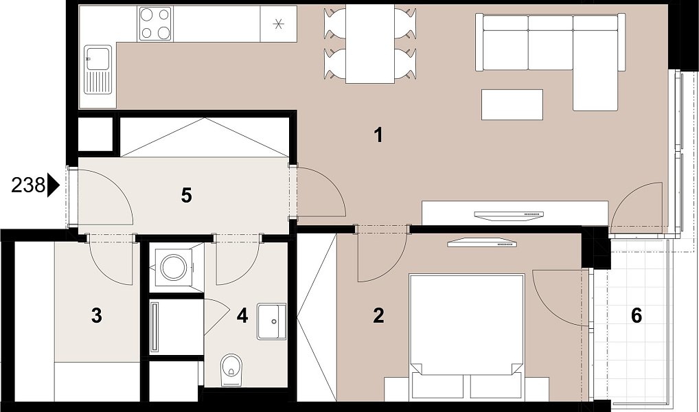 Prodej bytu 2+kk 57 m², Praha – náhled fotky 2