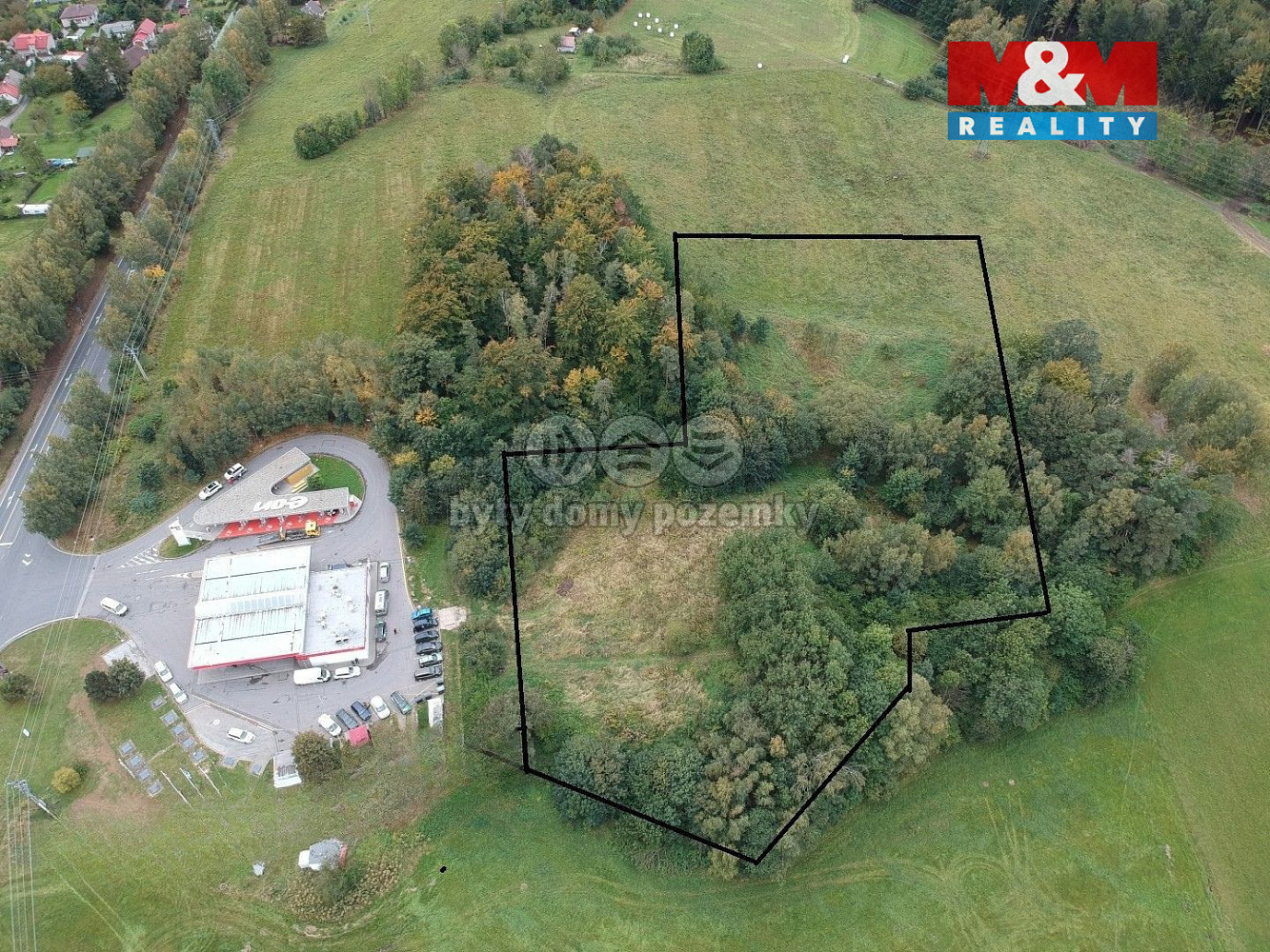 Prodej pozemku 11 500 m² – pohled 2