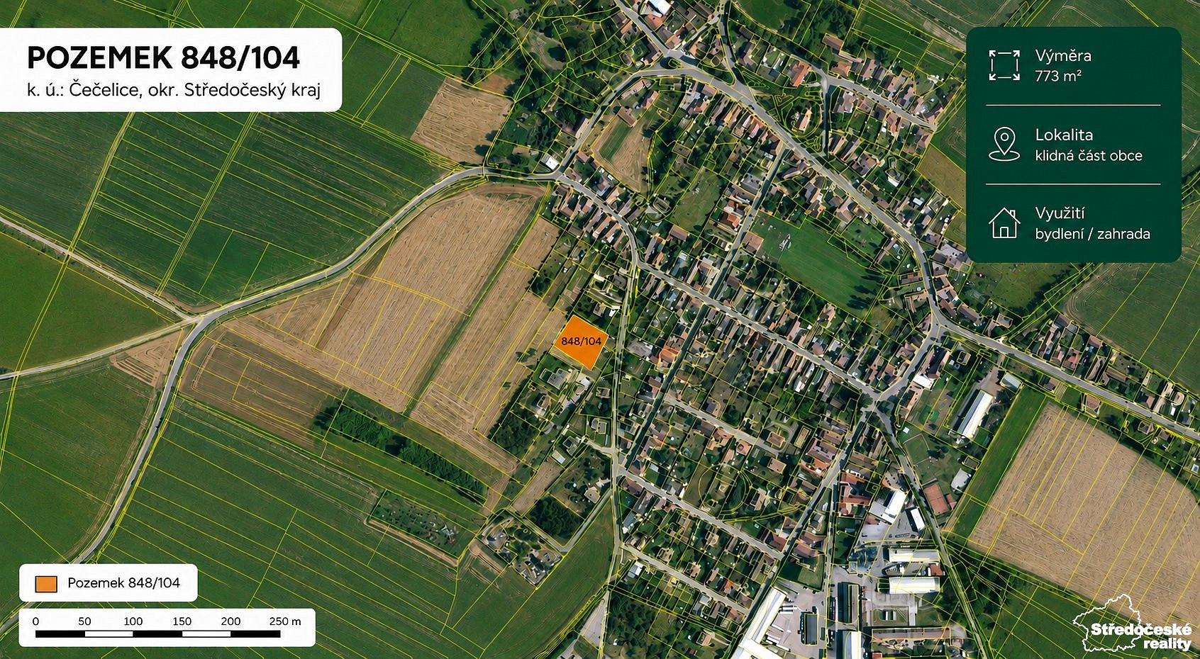 Prodej stavebního pozemku 853 m² – fotografie 3