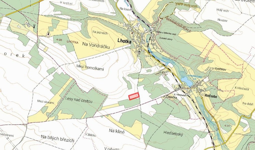 Prodej pole 14 294 m², Lhotka – náhled fotky 2