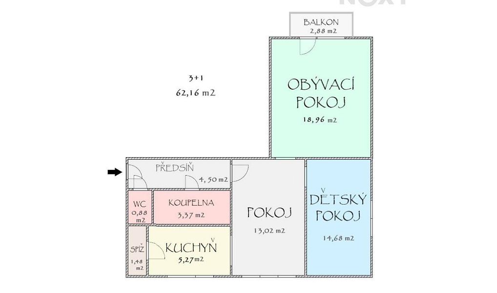 Prodej bytu 3+1 62 m², Trutnov – náhled fotky 19
