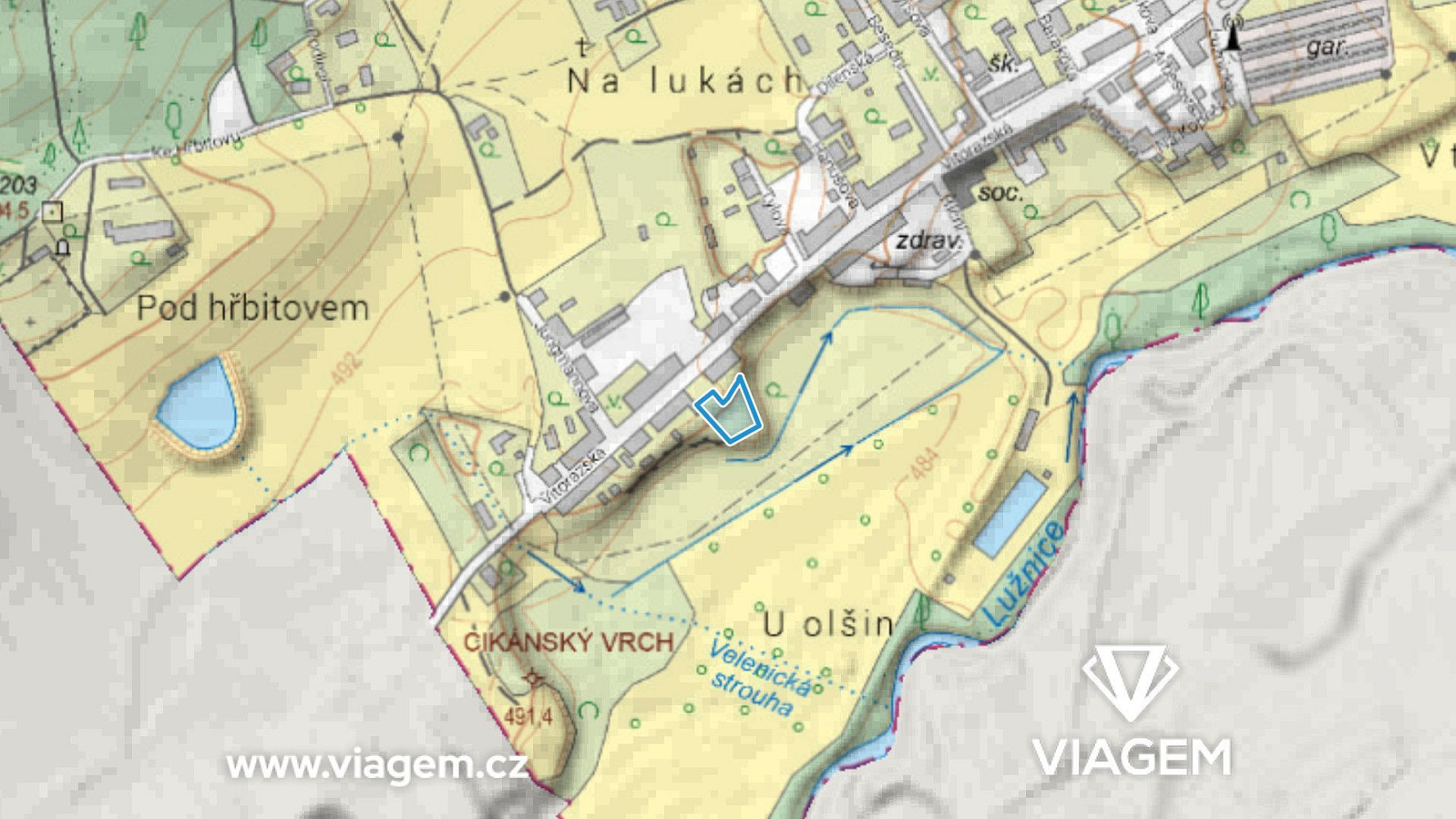 Prodej stavebního pozemku 381 m²
