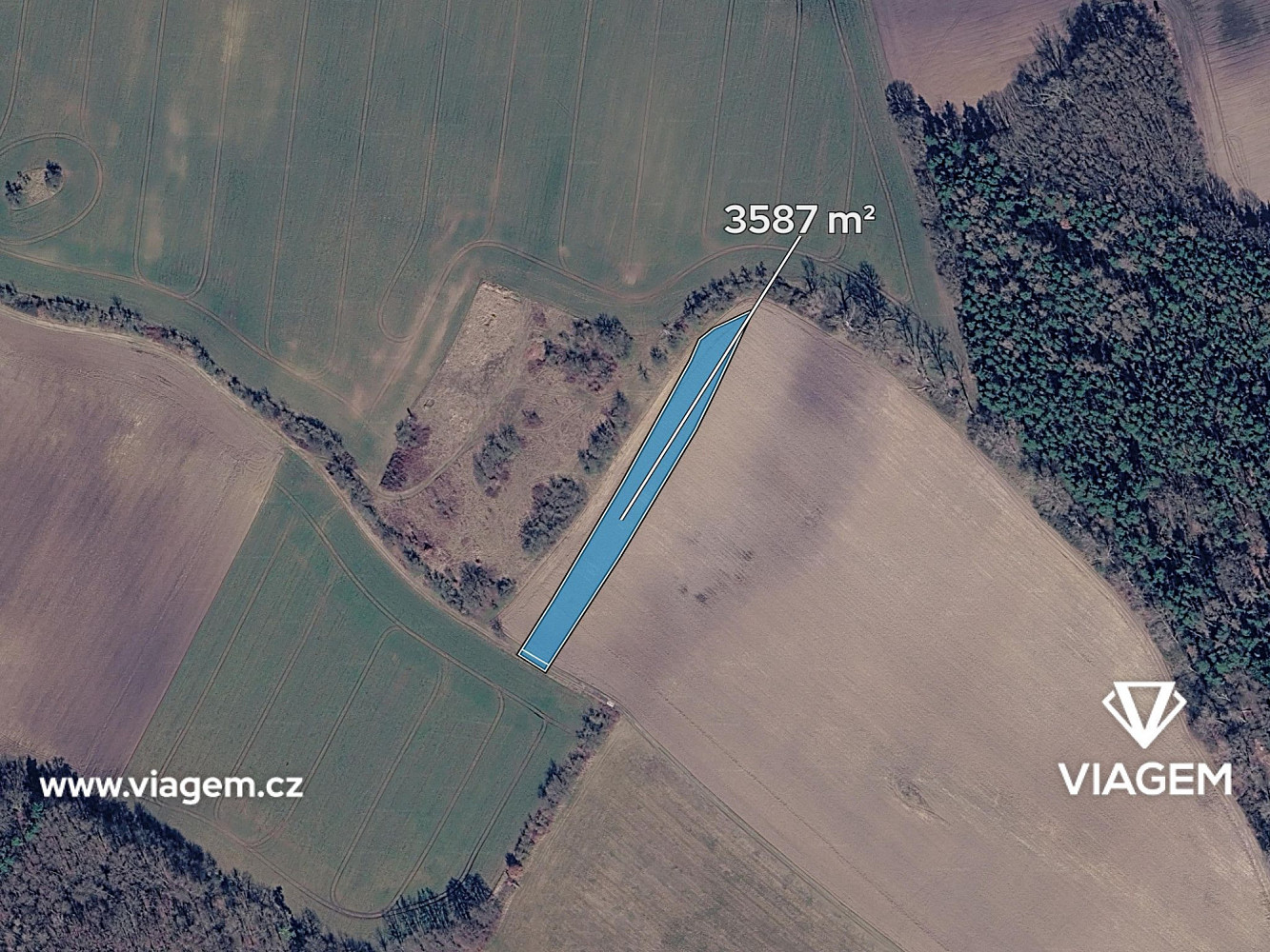 Prodej pole 3 587 m² – fotografie 2