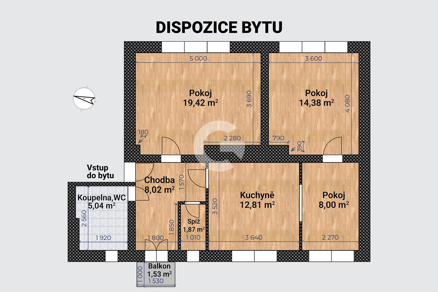 Prodej bytu 3+1 69 m² – fotografie 3