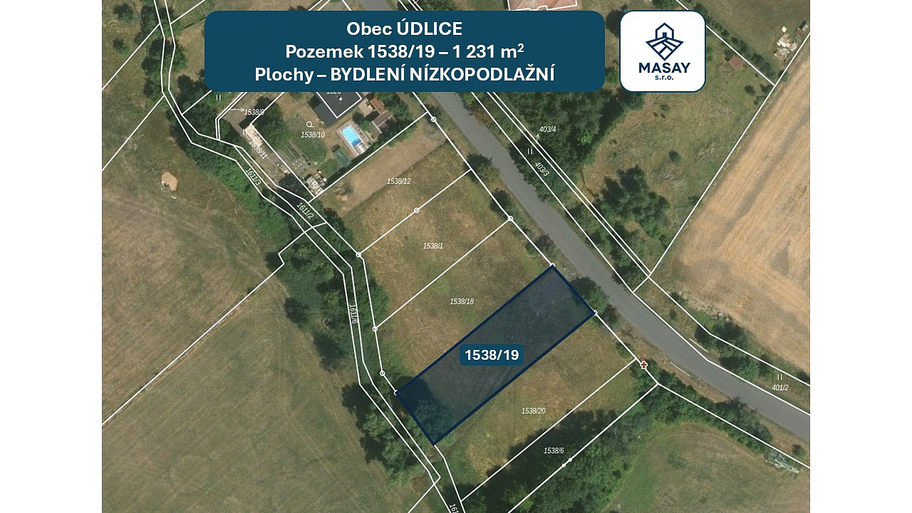 Prodej stavebního pozemku 1 231 m²