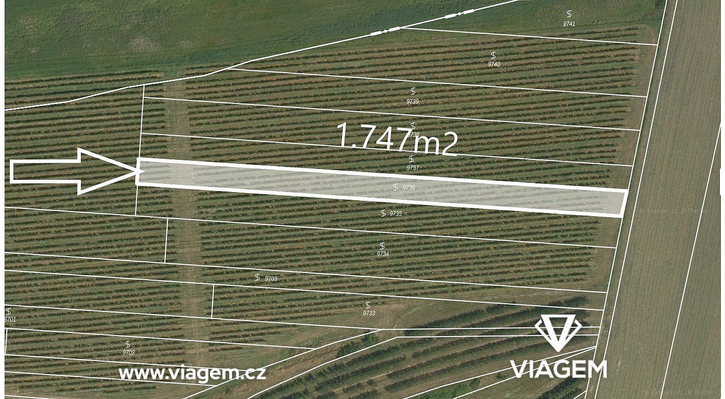 Prodej pole 1 747 m²