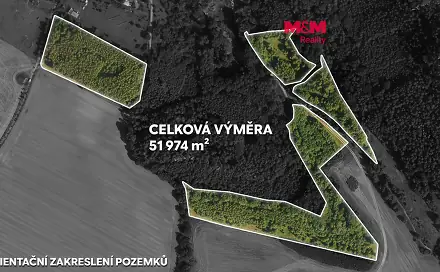 Prodej pole 51 974 m², Blíževedly, okres Česká Lípa
