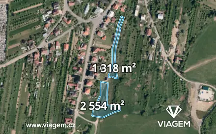 Prodej zahrady 535 m², Újezd, okres Zlín