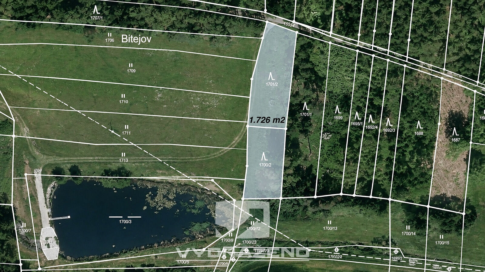 Prodej lesa 1 726 m²