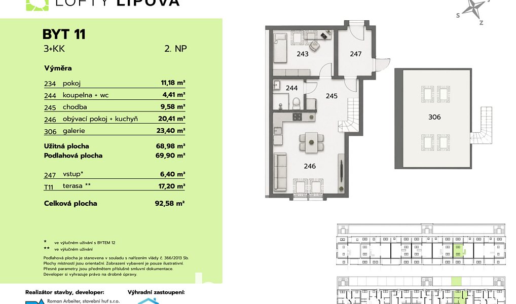 Prodej bytu 3+kk 70 m², Hodonice – náhled fotky 6