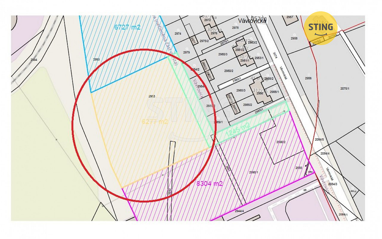 Prodej komerčního pozemku 6 899 m²