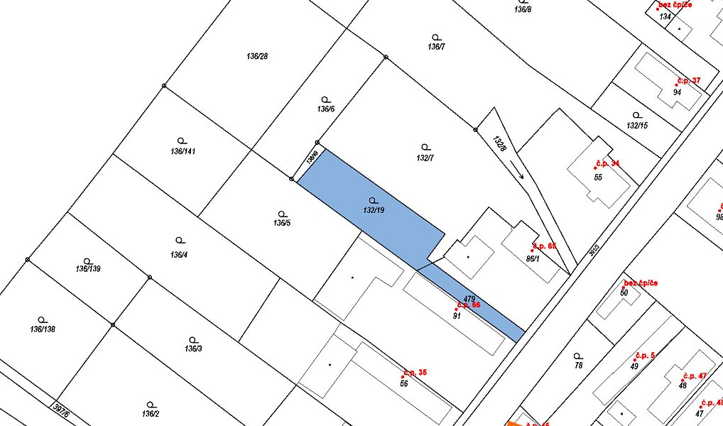 Prodej stavebního pozemku 658 m², Libáň – náhled fotky 3