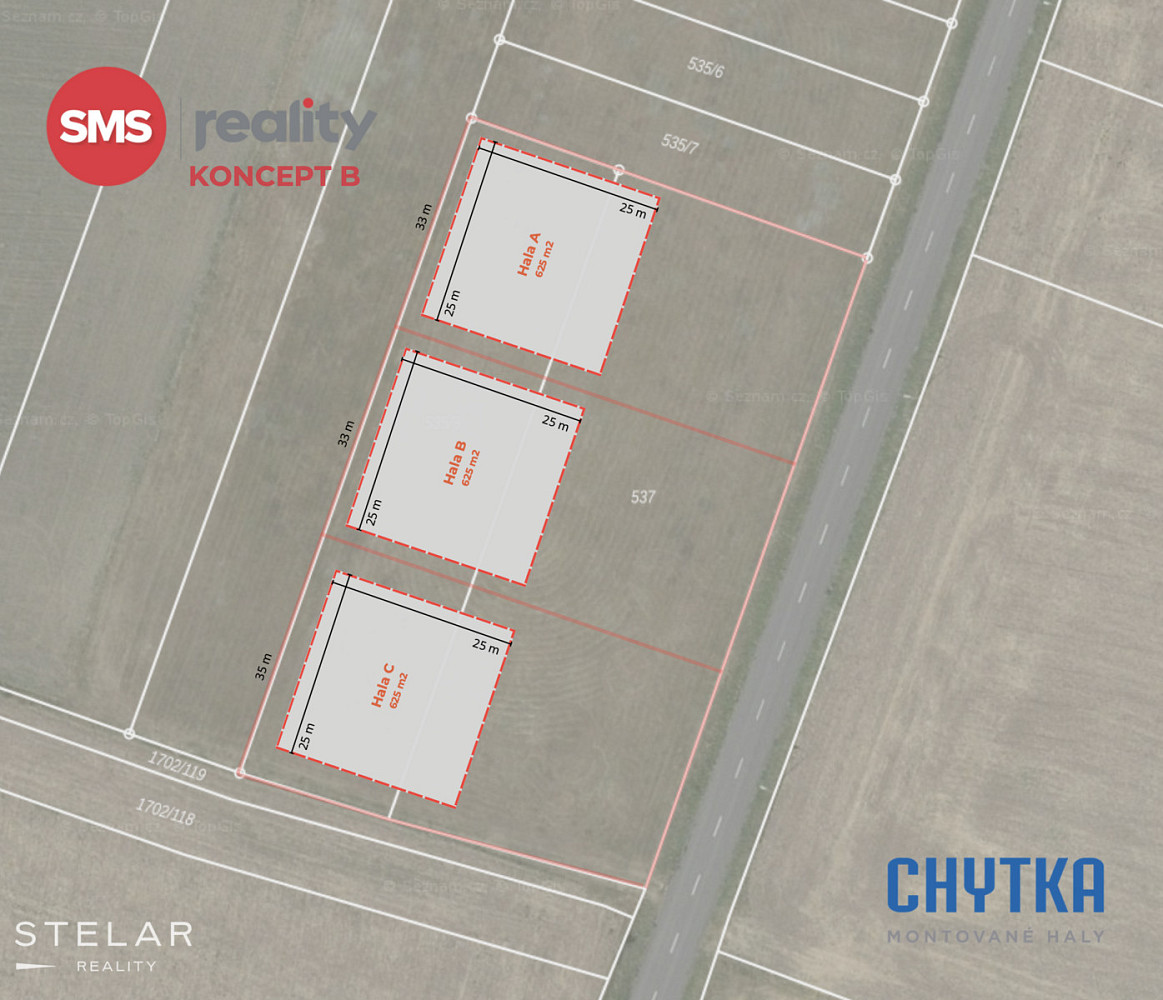 Prodej komerčního pozemku 2 000 m² – fotografie 4