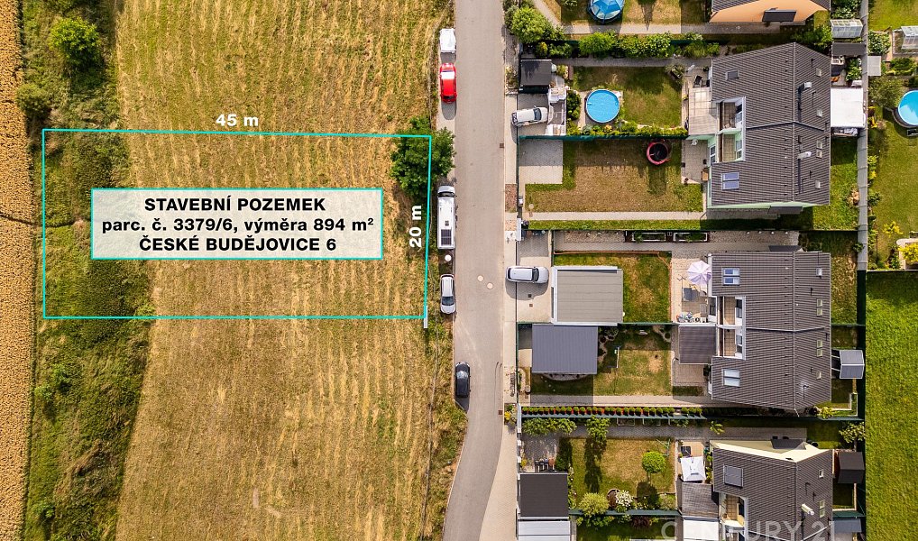 Prodej stavebního pozemku 894 m², České Budějovice – náhled fotky 3