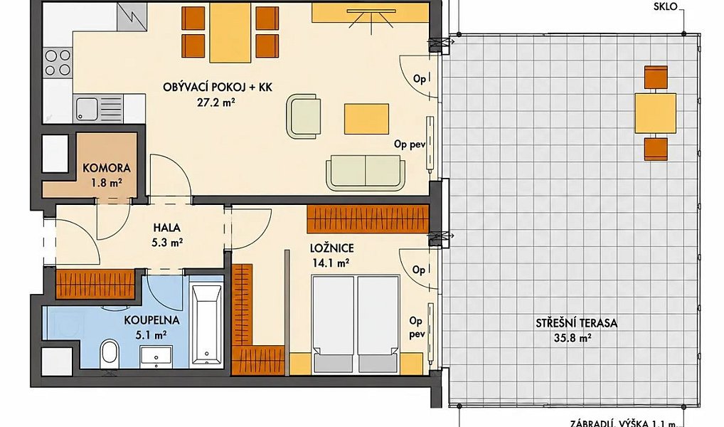 Prodej bytu 2+kk 90 m², Praha – náhled fotky 3