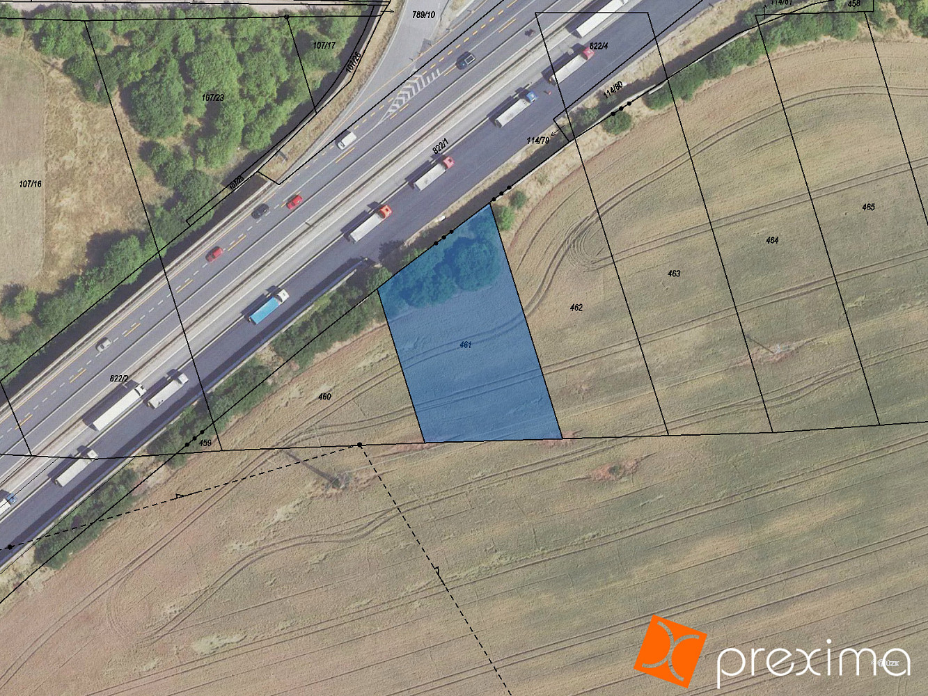 Prodej komerčního pozemku 1 823 m²