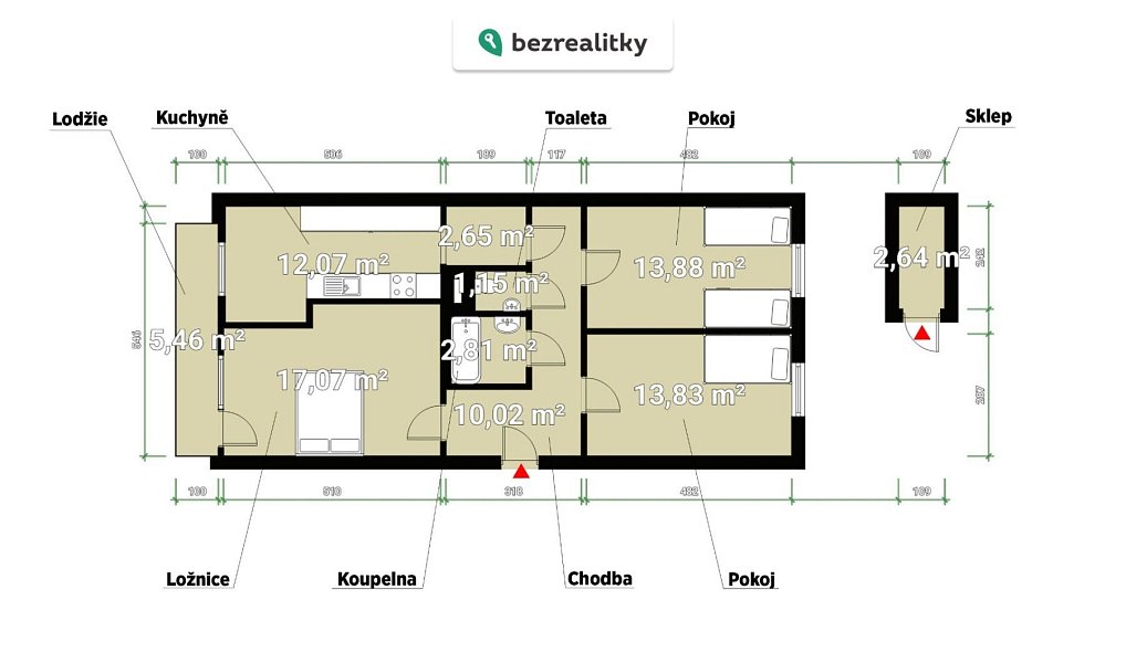 Prodej bytu 3+1 75 m², Praha – náhled fotky 20