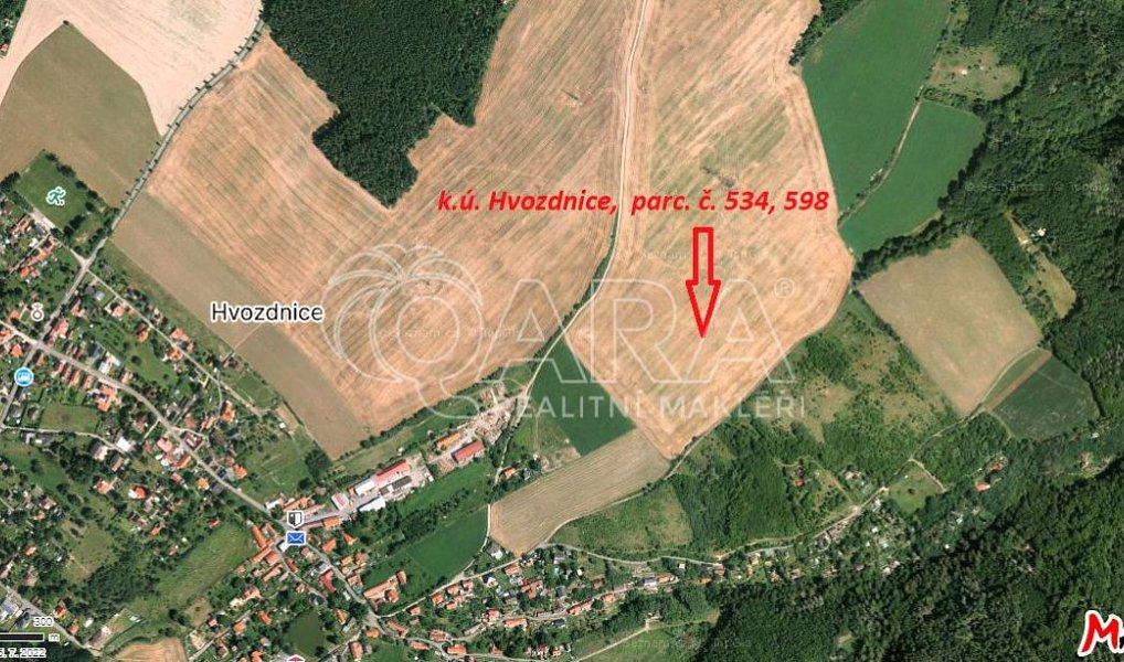 Prodej pole 16 653 m², Hvozdnice – náhled fotky 3