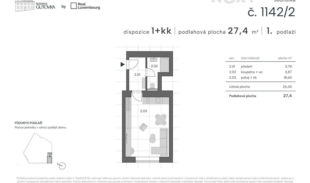 Prodej bytu 1+kk 26 m², Praha – náhled fotky 2