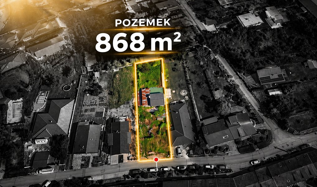 Prodej stavebního pozemku 868 m², Rajhrad – fotka 1 z 5