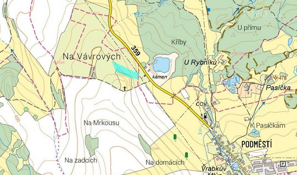 Prodej pole 12 035 m², Proseč – náhled fotky 3