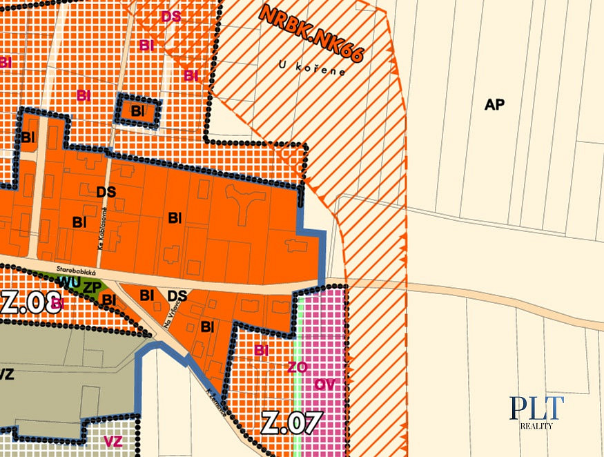 Prodej stavebního pozemku 972 m² – pohled 4