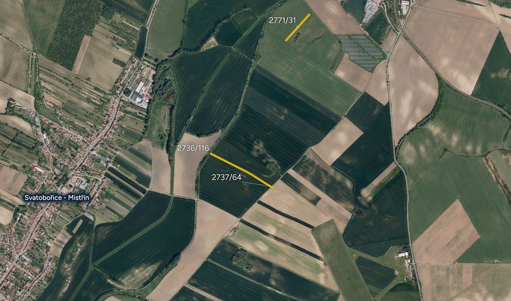 Prodej pole 5 671 m², Svatobořice-Mistřín – fotka 1 z 3