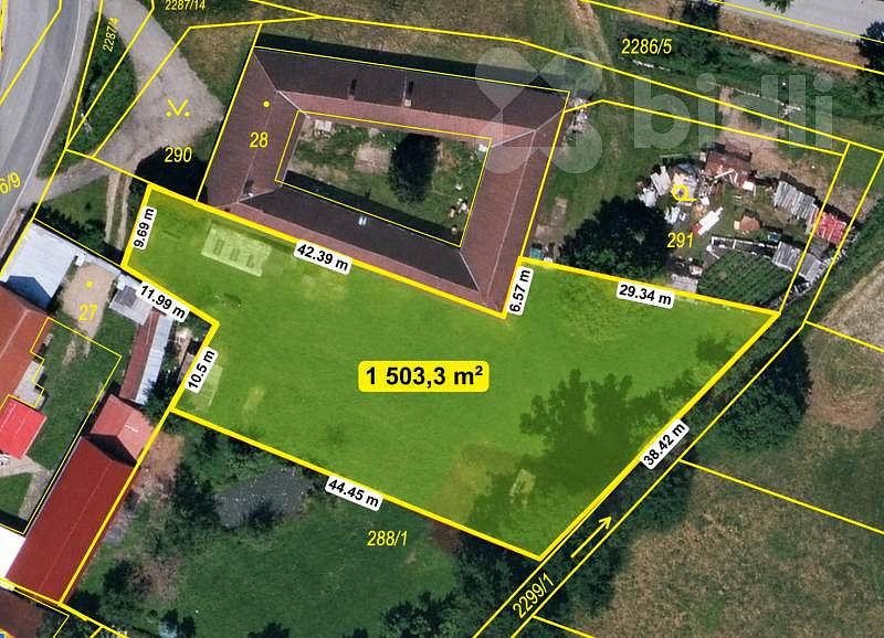 Prodej stavebního pozemku 1 500 m²