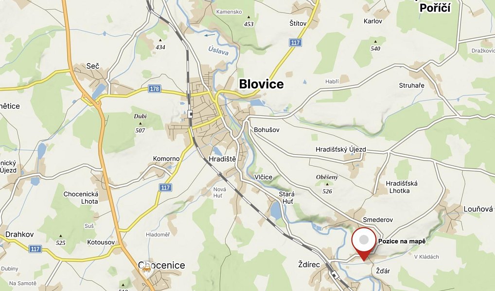 Prodej stavebního pozemku 2 608 m², Ždírec – náhled fotky 3