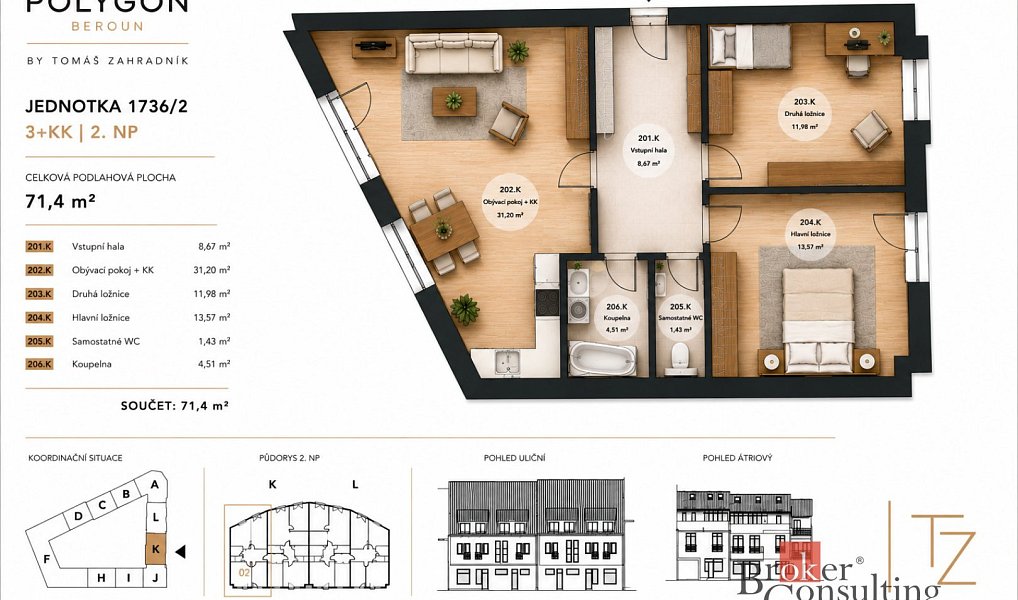 Prodej bytu 3+kk 71 m², Beroun – náhled fotky 7